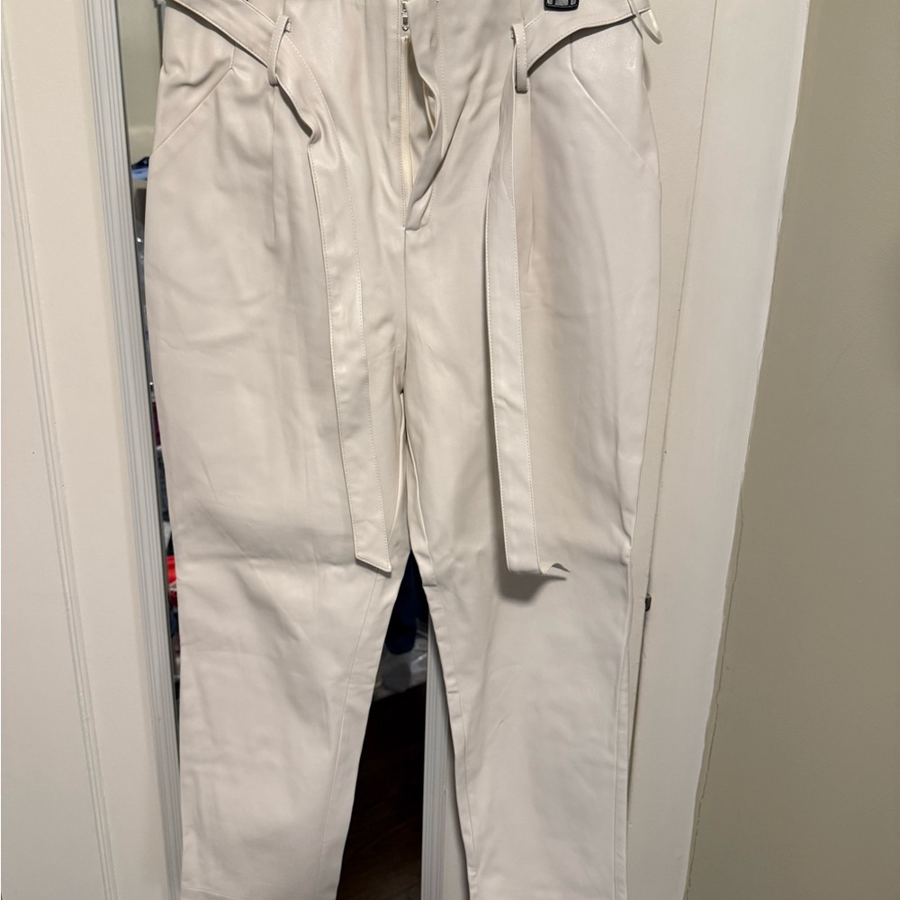 Stylish White High-Waisted Pants